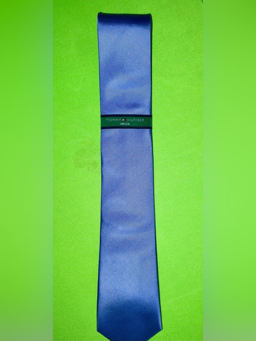 Tommy Hilfiger Blue Men's Tie with Green Label